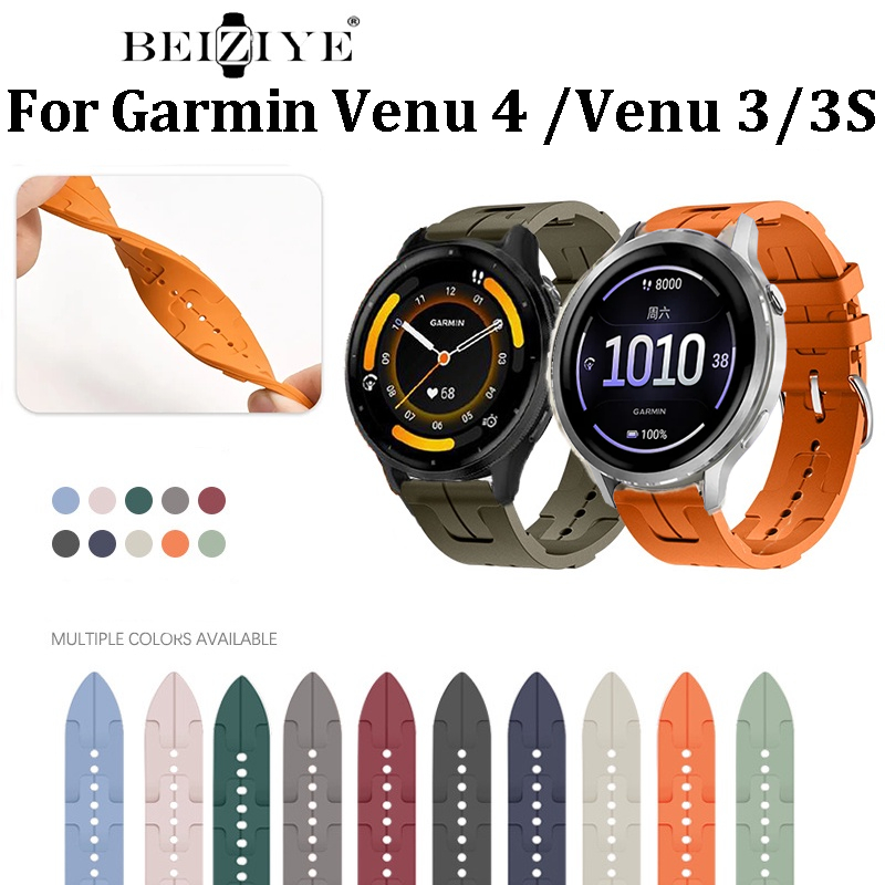 กีฬาซิลิโคนสําหรับ Garmin Venu 4 41 มม.45 มม.นาฬิกาสมาร์ทสําหรับ Garmin Venu 3/Venu 3s สายรัดข้อมือสร้อยข้อมือซิลิโคน Watchband