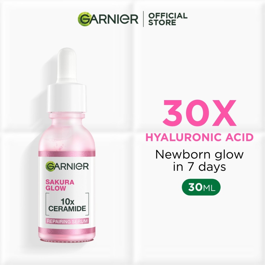 Garnier Sakura Booster Serum 30ml For Pinkish Glow Single Serum For Glow With Hyaluronic Acid
