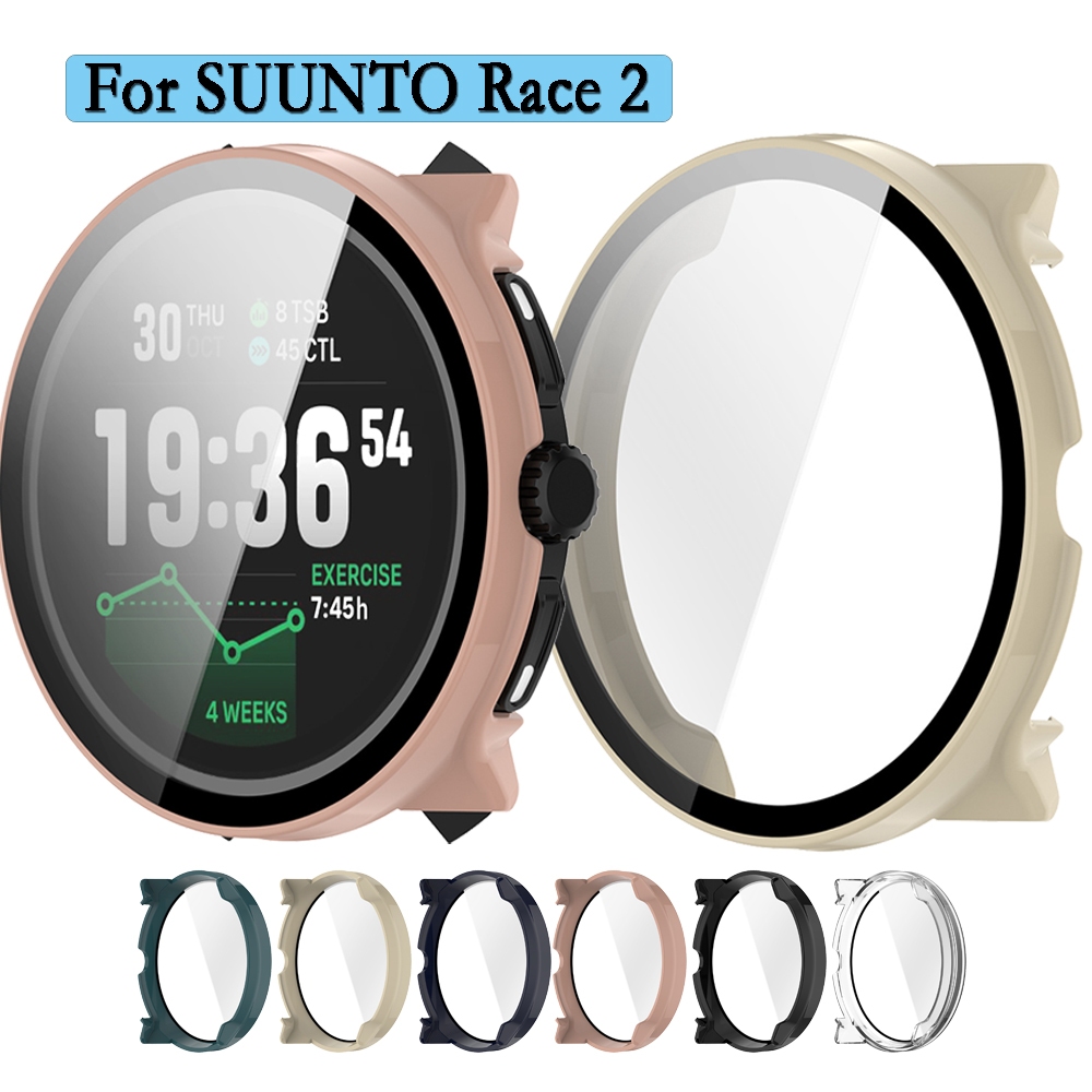 สําหรับ Suunto Race 2 นาฬิกา PC Hard Cover Hard กระจกนิรภัยป้องกันหน้าจอฟิล์มนาฬิกาสําหรับ SUUNTO Ra