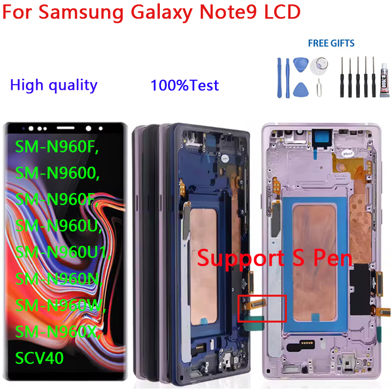 สําหรับ Samsung Galaxy Note9 SM-N960F N960F N960U N960U1 N960N N960X SCV40 จอแสดงผล LCD Touch Screen