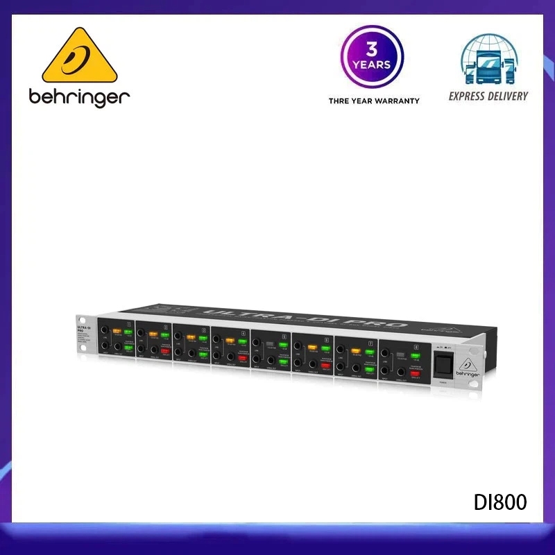 BEHRINGER ULTRA-DI PRO DI800 Professional Mains/Phantom Powered 8-Channel DI-Box