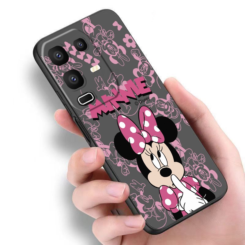 Infinix Note 50s 50x infinix Note50 Pro + Square Liquid Disney Case Minnie Fashion Rubber Cover Soft