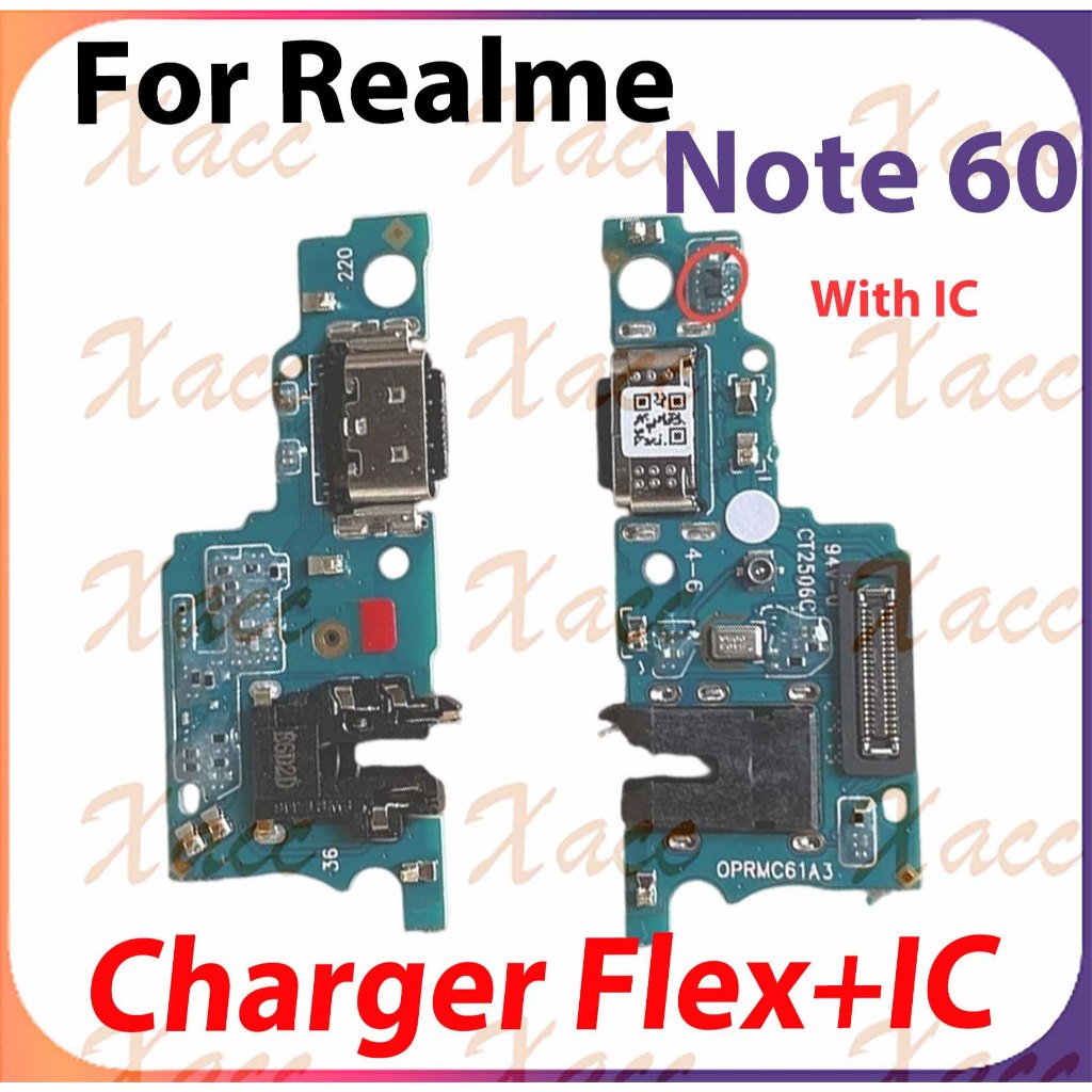 สําหรับ Realme Note 60 RMX3933 พอร์ตชาร์จ Flex Cable การติดตั้งทดแทนโทรศัพท์