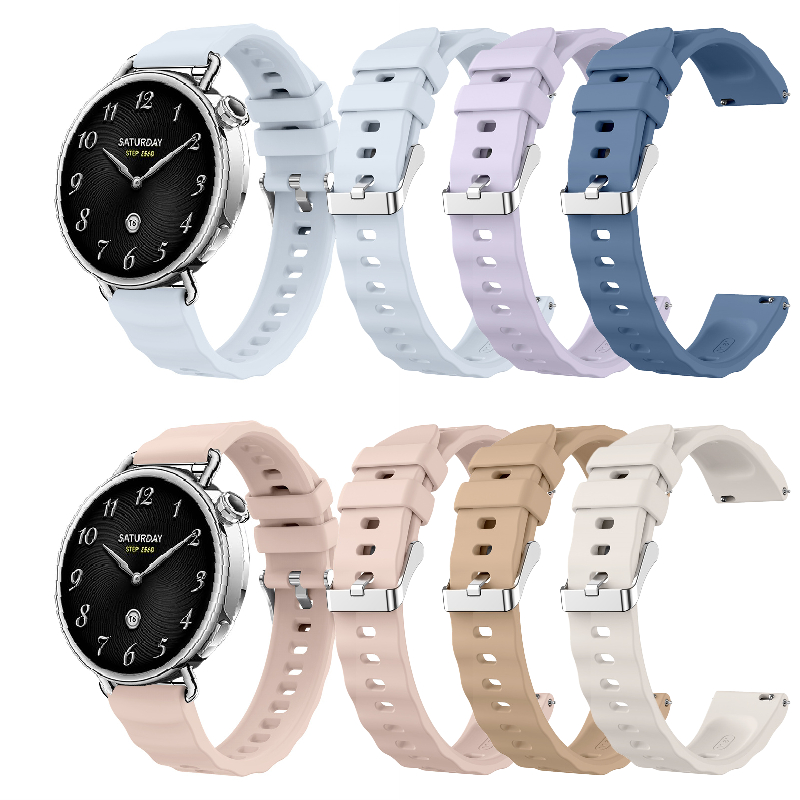 สําหรับ Xiaomi Watch S4 41mm สายซิลิโคนอ่อนนุ่มกว้าง 18 มม. สายรัดระบายอากาศ