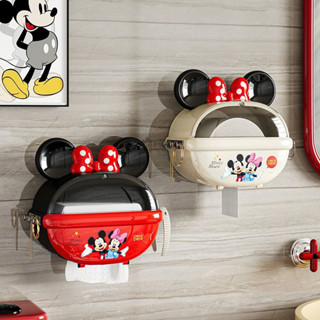 มิกกี้ ติดผนังผ้าขนหนูใบหน้ากล่องเก็บห้องน้ํากระดาษชําระกันน…