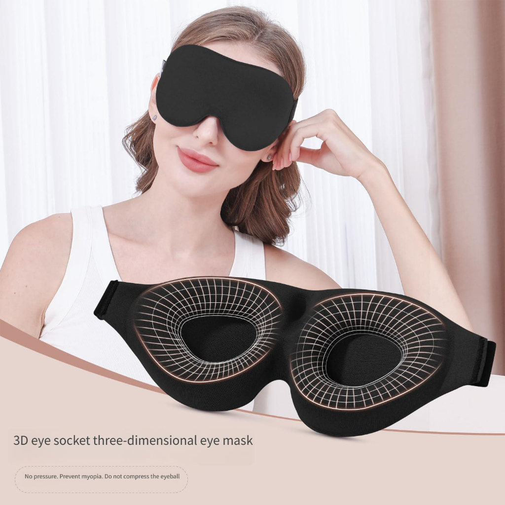 สลีปมาส์กสําหรับสลีปเปอร์ด้านข้าง, บล็อคไฟครบชุด 3D Sleeping Eye Mask, Soft Breathable Eye Cover สําหรับผู้หญิงผู้ชาย, ผ่อนคลาย Zero Pressure Night Blindfold