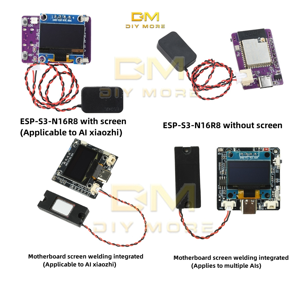 DIYMORE MINI ESP32-S3-N16R8 บอร์ดพัฒนา Xiaozhi Ai Voice Dialogue Robot โมดูล 0.96 นิ้ว Oled หน้าจอประเภท C