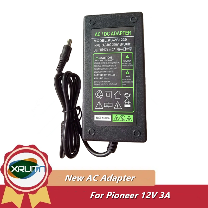 12V 3A 36W AC DC Adapter UNI336-1230 Charger สําหรับ Pioneer DJ DDJ-SR2 RR 800 1000 UNI36-1230 แหล่ง