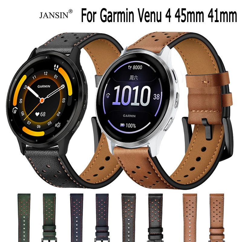 สายหนัง สำหรับ garmin venu 4 45mm สายหนังแบบใหม่ สำหรับ Garmin Venu 3 สมาร์ทวอทช์