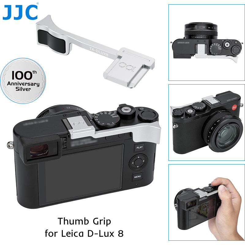 JJC DLUX8 Thumb Grip สําหรับ Leica D-Lux 8 DLux8 กล้อง, กล้องโลหะ Thumbs Up Grip ที่จับรองเท้าร้อน, 