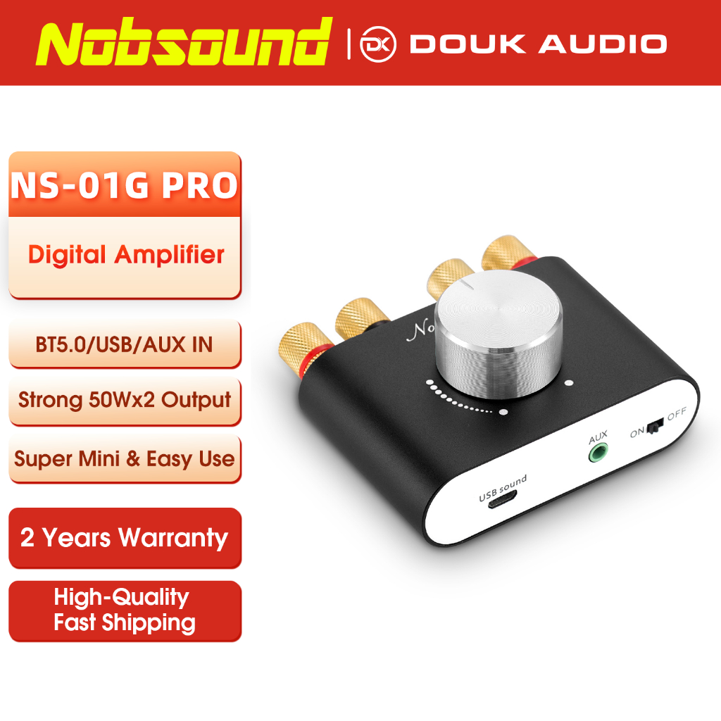 Nobsound NS-10G เครื่องขยายเสียงสเตอริโอดิจิทัล HiFi บลูทูธ 5.0 แอมป์เบส 50W+50W ขนาดเล็ก