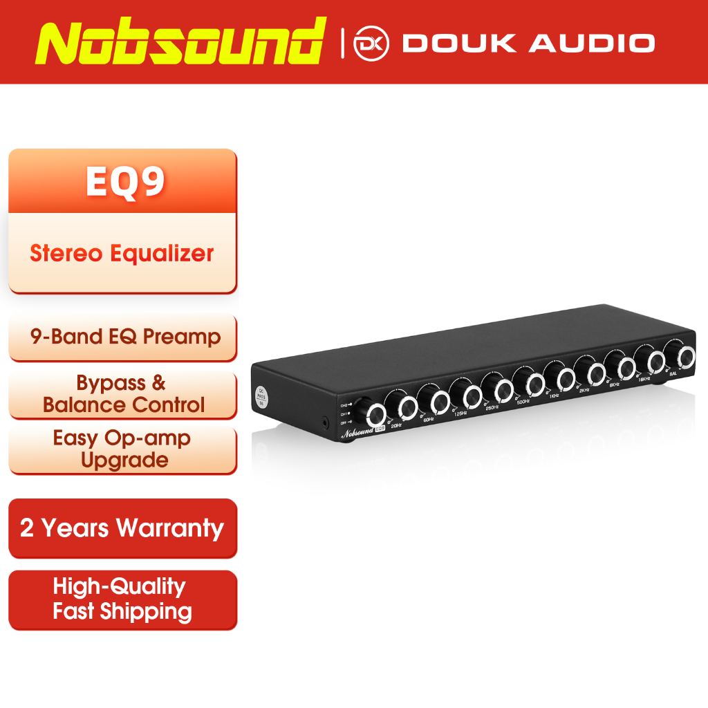 Nobsound EQ9 HiFi 9-Band สเตอริโอ EQ Preamp Analog Equalizer โปรเซสเซอร ์ เสียงสําหรับ Home/Car