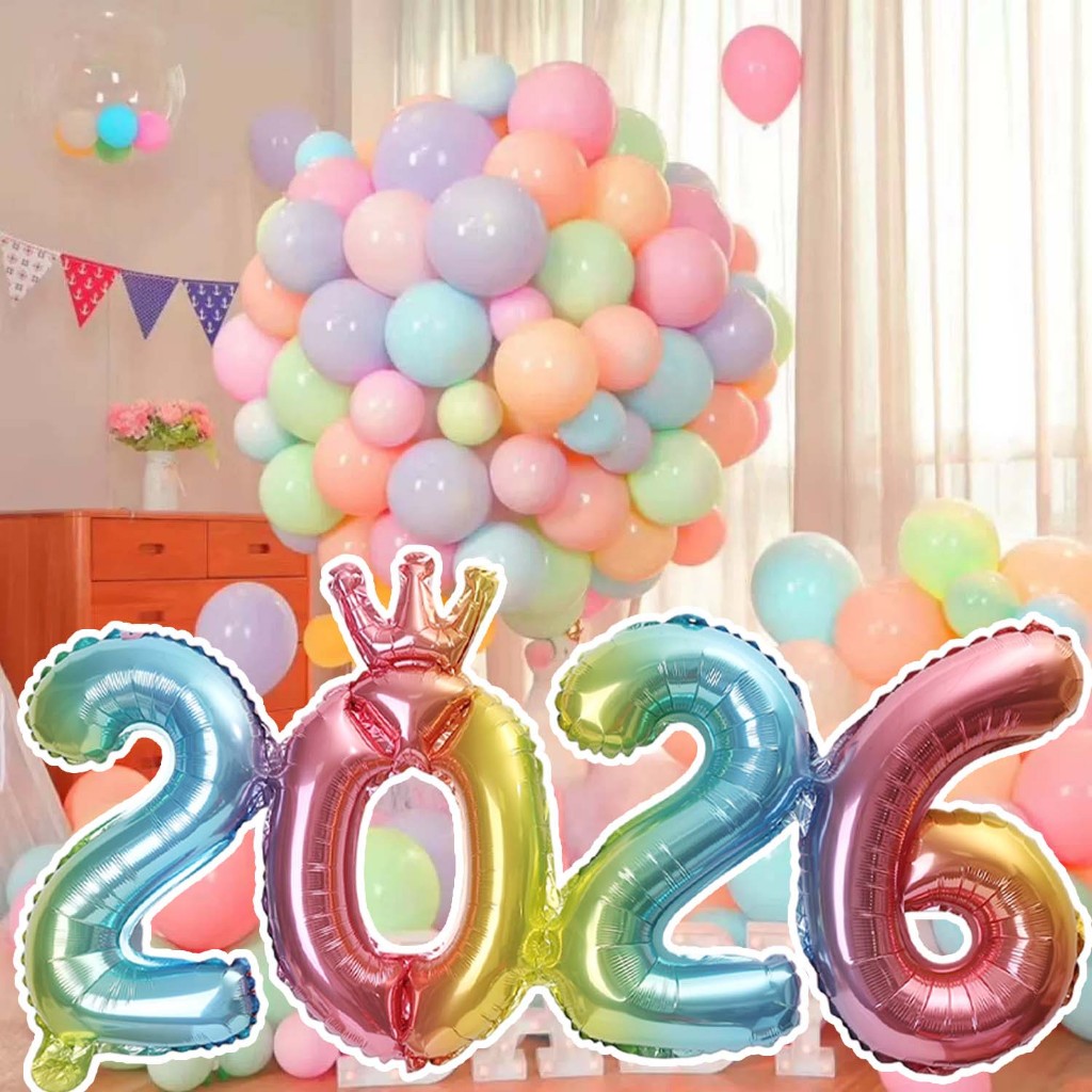 2026จํานวนมงกุฎลูกโป่งฟอยล์สําหรับ2026ปีใหม่อีฟพรรคอุปกรณ์ตกแต่ง n ความโลภ คริสต์มาส2025ภาพอุปกรณ์ประกอบฉากของขวัญ - รูปที่ 7