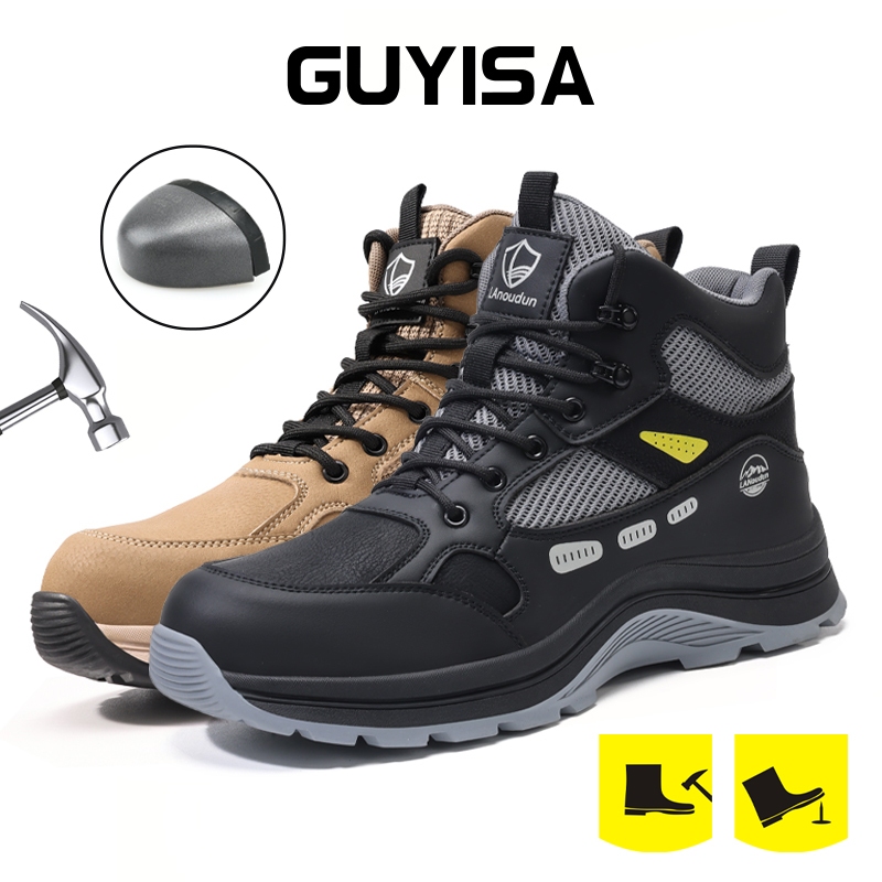 GUYISA รองเท้านิรภัยรองเท้าทํางานหัวเหล็กทนต่อการสึกหรอหลายรุ่น D291