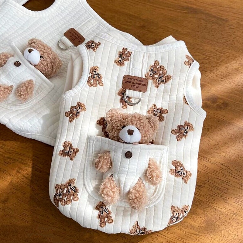 เสื้อผ้าสุนัขผ้าฝ้ายเสื้อผ้า Tractionable Cat ลูกสุนัขขนาดเล็ก Teddy Bichon Pomeranian Schnauzer ฤดูใบไม้ร่วงฤดูหนาวเสื้อผ้า