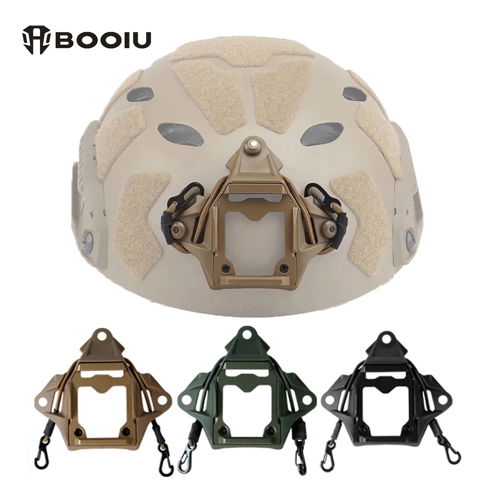 BOOIU หมวกกันน็อค Mount NVG อะแดปเตอร์ Night Vision อลูมิเนียมพร้อมตะขอ Rop FAST อุปกรณ์เสริมยึดหมวกกันน็อค