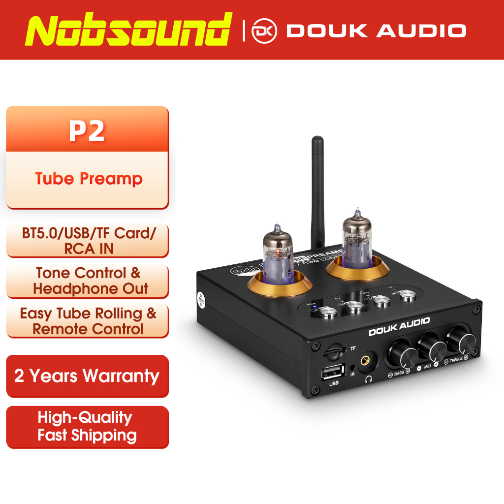 douk audio P2 เครื่องขยายเสียงหูฟังหลอดสุญญากาศ