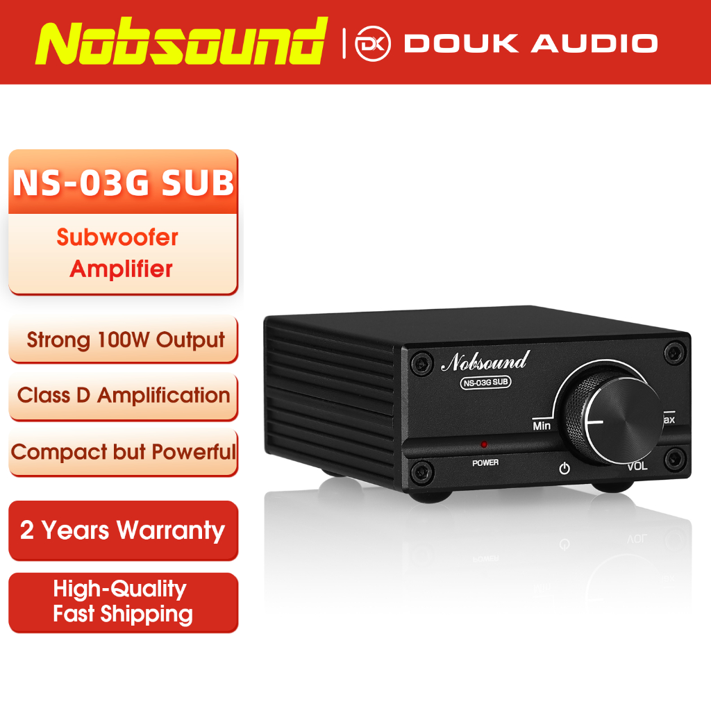 Douk Audio NS-03G เครื่องขยายเสียงซับวูฟเฟอร์ดิจิทัล 100W ความถี่เต็มช่อง TPA3116
