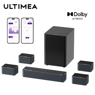 ULTIMEA Poseidon D80 Boom 7.1 Dolby Atmos Soundbar 500W ซับไ…