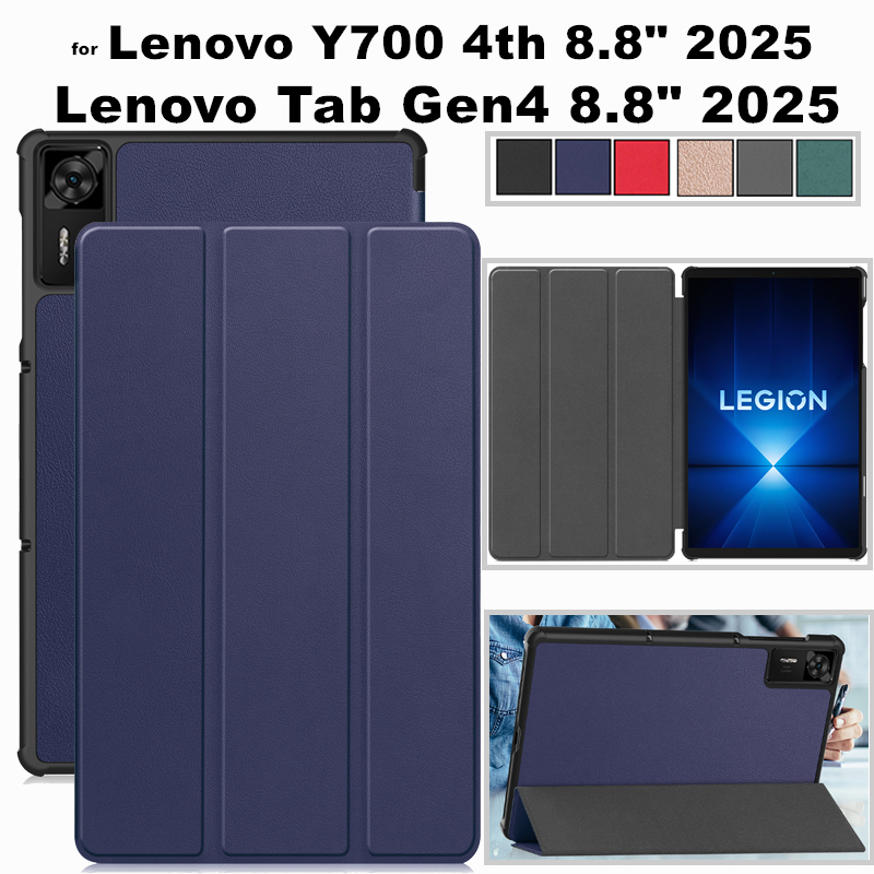 สําหรับ Lenovo Y700 4th 8.8 นิ้ว 2025 TB322FC แท็บเล็ต PU หนังสมาร์ทขาตั้งสําหรับ Legion Tab Gen 4 G