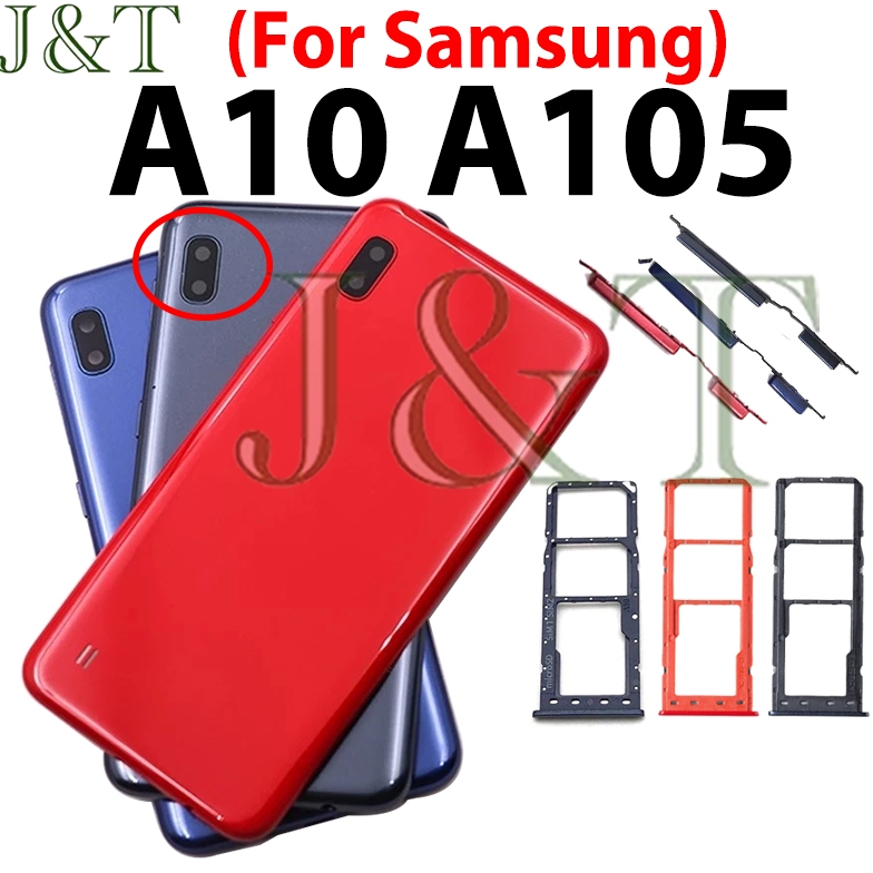 สําหรับ Samsung Galaxy A02 A025 A12 A125 2020 ฝาหลังแบตเตอรี่ด้านหลังกระจกด้านหลังแผงเลนส์เปลี่ยนชิ้นส่วน