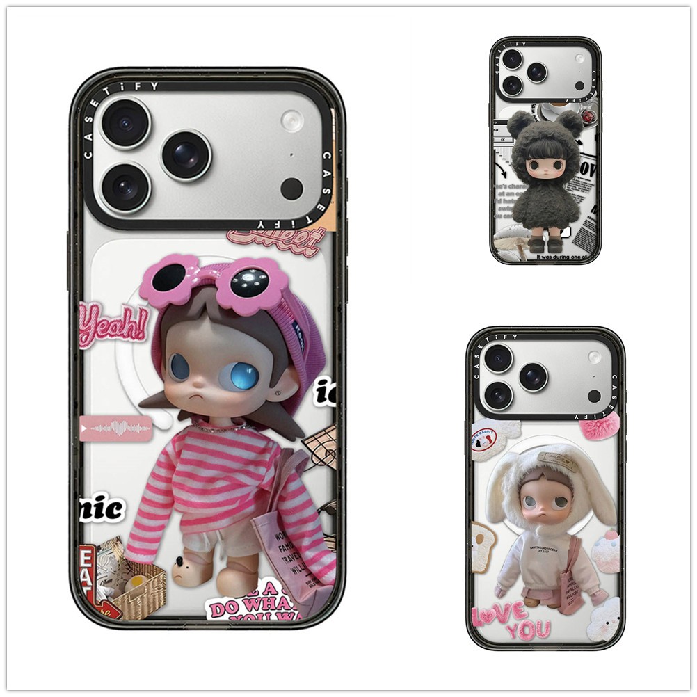 แม่เหล็กไร้สายสําหรับiPhone 17 16 15 Pro Maxน่ารักZsigaสาวสติกเกอร์เคสโทรศัพท์สําหรับiPhone 11 12 13 14 Pro Max PlusอะคริลิคHard PCปกหลังกรณี