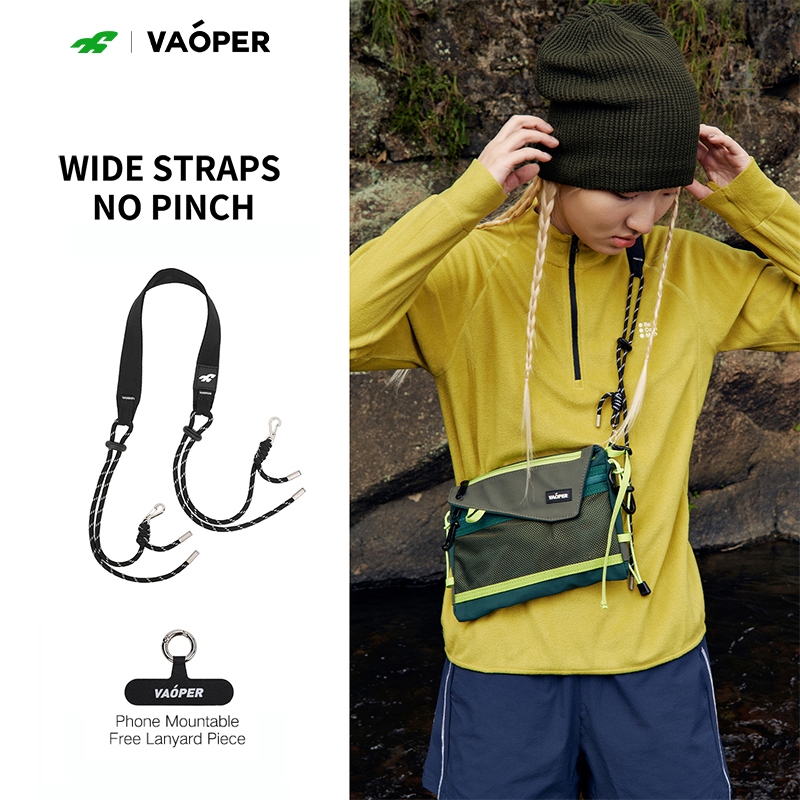 VAOPER รัดไหล่ | สายแขวนโทรศัพท์ | อุปกรณ์เสริมรัดถุง รัดไหล่ข้ามกาง/รัดไหล่เดี่ยว/รัดถุงใต้หลัง | สามารถปรับแต่งได้ | เชือกปีนภูเขา | A050