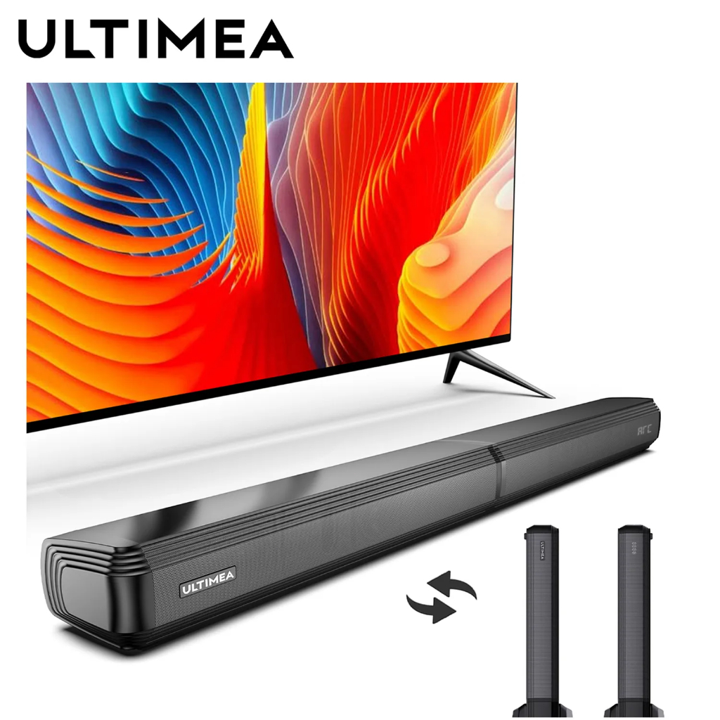 Ultimea Apollo S40 2.2ch Soundbar 2-in-1 Speaker for TV Detachable Soundbar Eq 3 Modes App Control