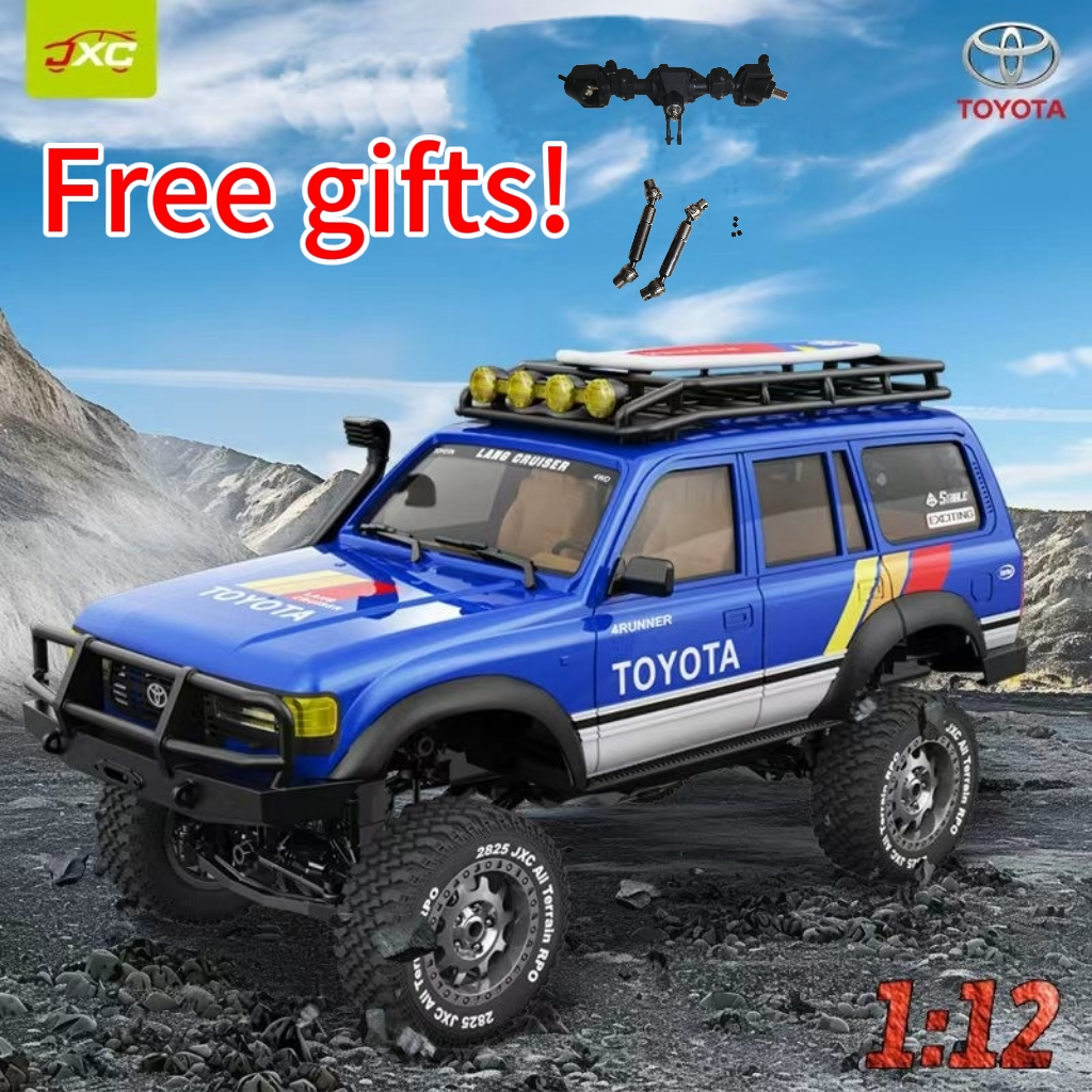 ของขวัญอัพเกรดฟรีJXC 1/12 ได้รับอนุญาต Toyota Land Cruiser LC80 RC Rock Crawler 2.4G 4WD RTR พร้อมอั