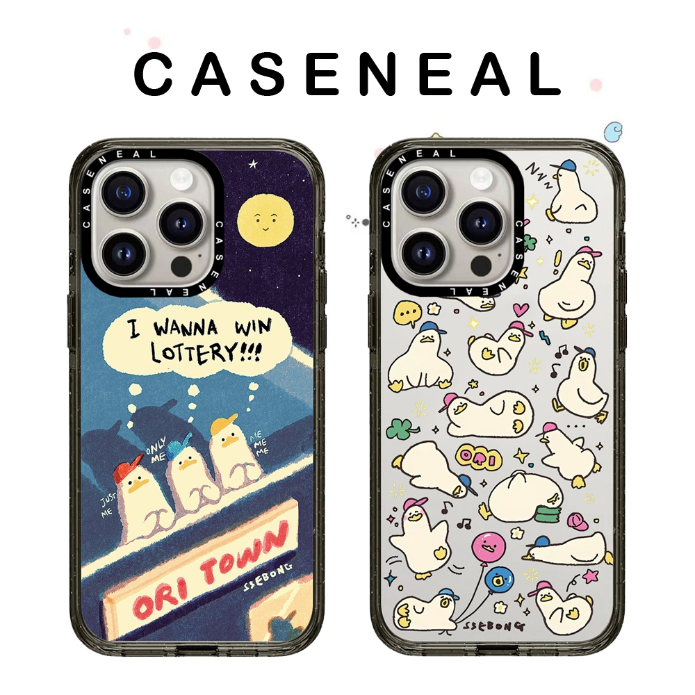 CASENEAL Decaden เป็ดคุณภาพสูงอะคริลิคเคสโทรศัพท์เหมาะสําหรับ iPhone 17ProMax 17pro 17 air 16promax 16 15promax 15 14promax 13 13promax แฟชั่น Anti Drop Hard Case