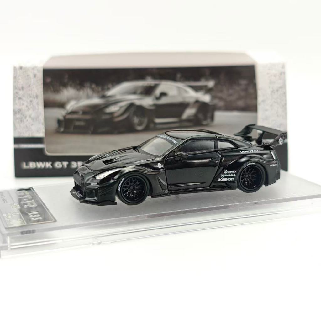 รถแบบอัลลอย Prism Model 1:64 Nissan GTR R35 LBWK สีดำ