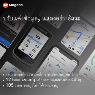 Magene C506 สมาร์ท GPS จักรยานคอมพิวเตอร์หน้าจอสัมผัส Speedometer WiFi/บลูทูธปรับแต่งจอแสดงผลข้อมูล