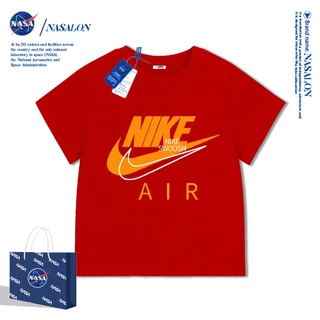 【จัดส่งภายใน 24 ชั่วโมง】NASA เสื้อยืดเด็ก เสื้อยืดชายหญิง ผ้าฝ้าย 100% ระบายอากาศ ทรงหลวม เสื้อผ้าแบรนด์อินเทรนด์ คุณภาพดี