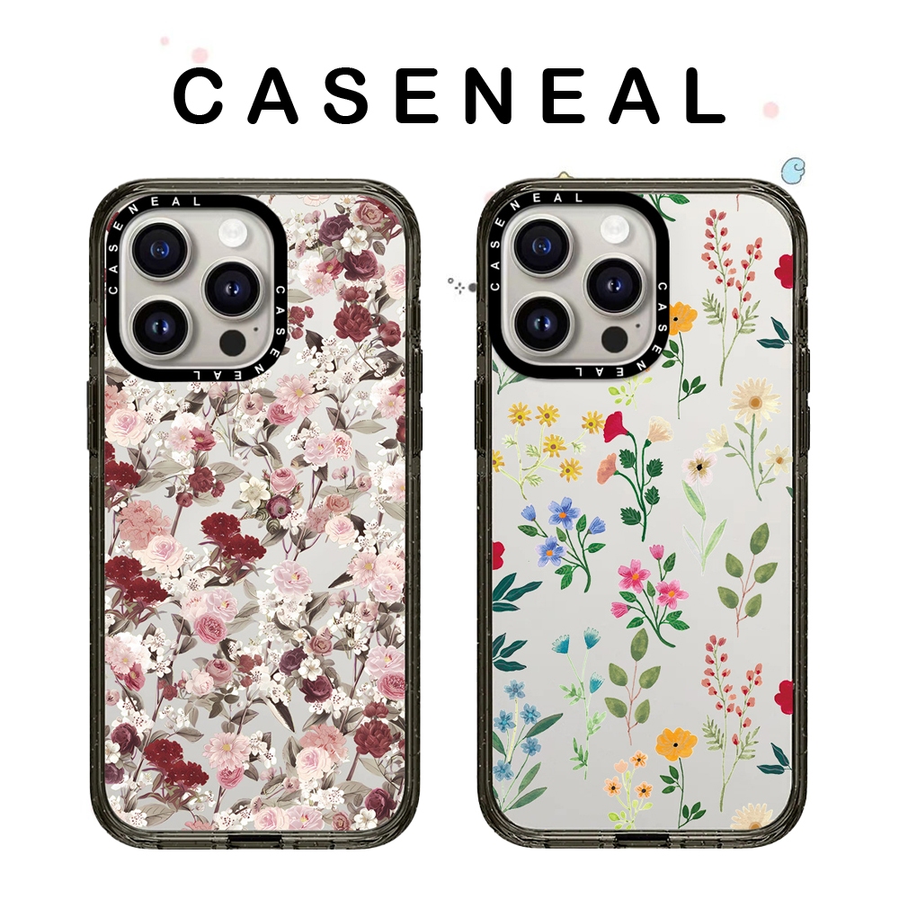 CASENEALพิมพ์ลายดอกไม้ขนาดเล็กคุณภาพสูงอะคริลิคเคสโทรศัพท์เหมาะสําหรับiPhone 17ProMax 17pro 17 air 16promax 16 15promax 15 14promax 13 13Promaxแฟชั่นAnti Drop Hard Case