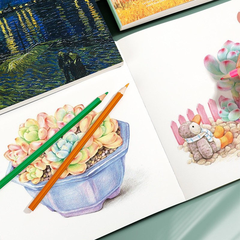 สมุดวาดรูป วาดภาพ 20K หนา Van Gogh Sketchbook Art Book หนังสือภาพเปล่าหนังสือภาพวาดสีน้ํามัน - รูปที่ 7
