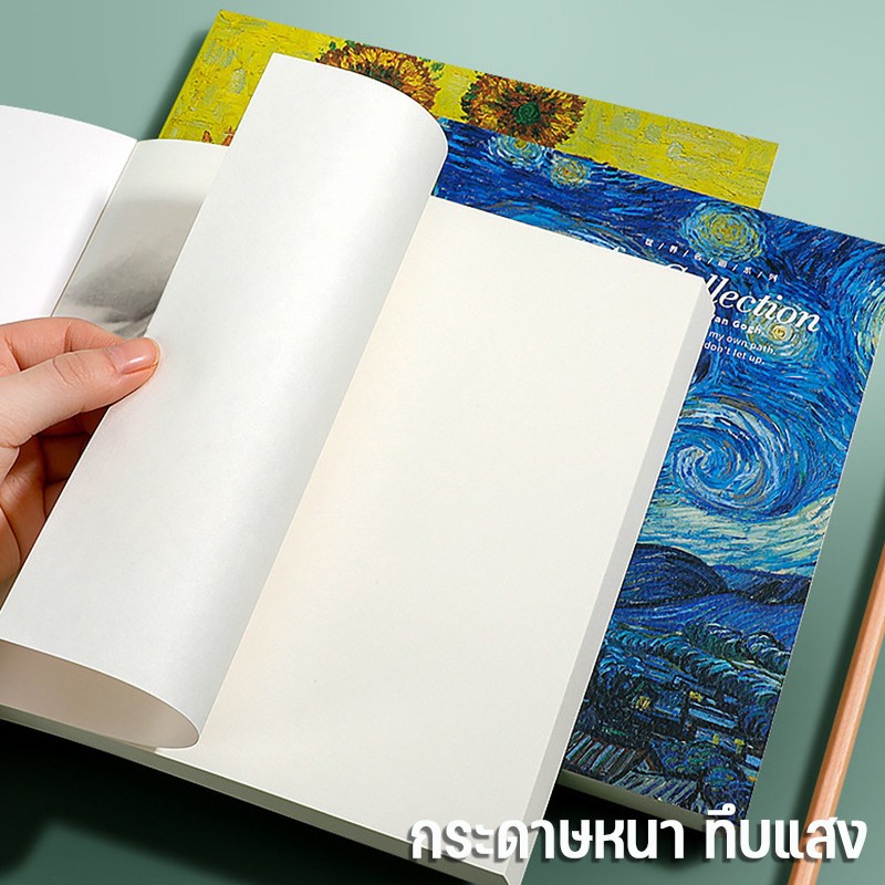 สมุดวาดรูป วาดภาพ 20K หนา Van Gogh Sketchbook Art Book หนังสือภาพเปล่าหนังสือภาพวาดสีน้ํามัน - รูปที่ 3