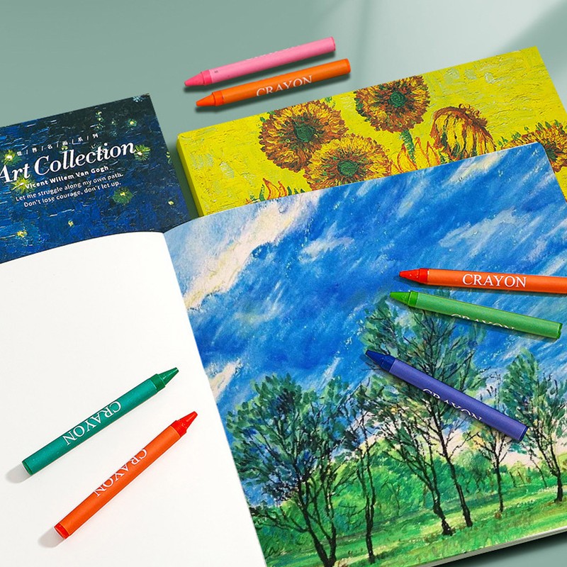 สมุดวาดรูป วาดภาพ 20K หนา Van Gogh Sketchbook Art Book หนังสือภาพเปล่าหนังสือภาพวาดสีน้ํามัน - รูปที่ 6