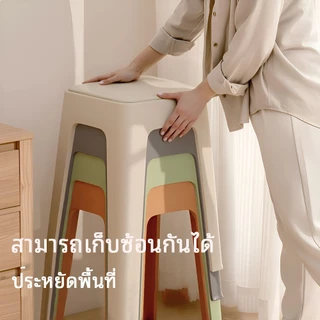 SY เก้าอี้พลาสติก เกรดเอ เก้าอี้สตูล เบาะหนัง PU นั่งสบาย คุณภาพดี มีหลากสี แข็งแรง ทนทาน น้ำหนักเบา
