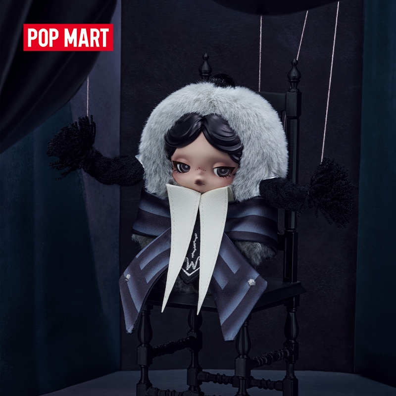 POP MART SKULLPANDA x Wednesday Plush (Nevermore Academy Uniform Version)