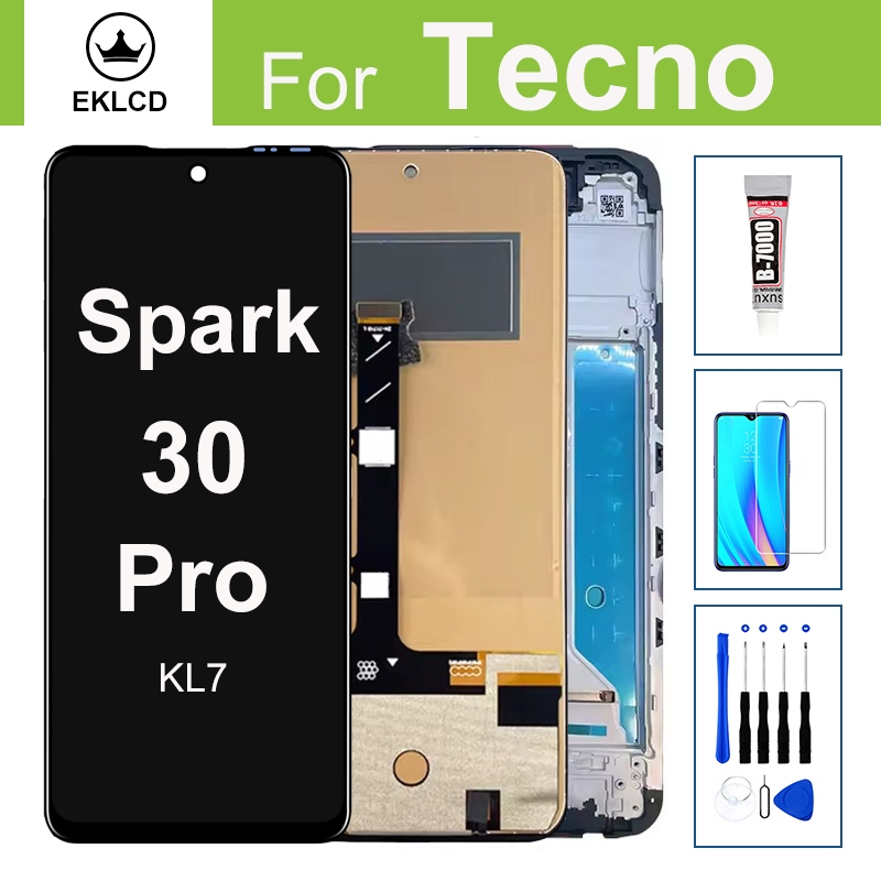 สําหรับ Tecno Spark 30 Pro KL7 จอแสดงผล LCD Touch Screen Digitizer Assembly โทรศัพท์มือถืออะไหล่ซ่อม