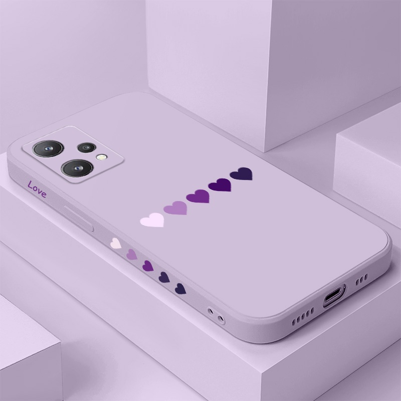 เคสโทรศัพท์สําหรับ OPPO Realme 11 10 9i 9 10Pro Pro Plus 4G 5G Gradient Heart Creative Design Cover