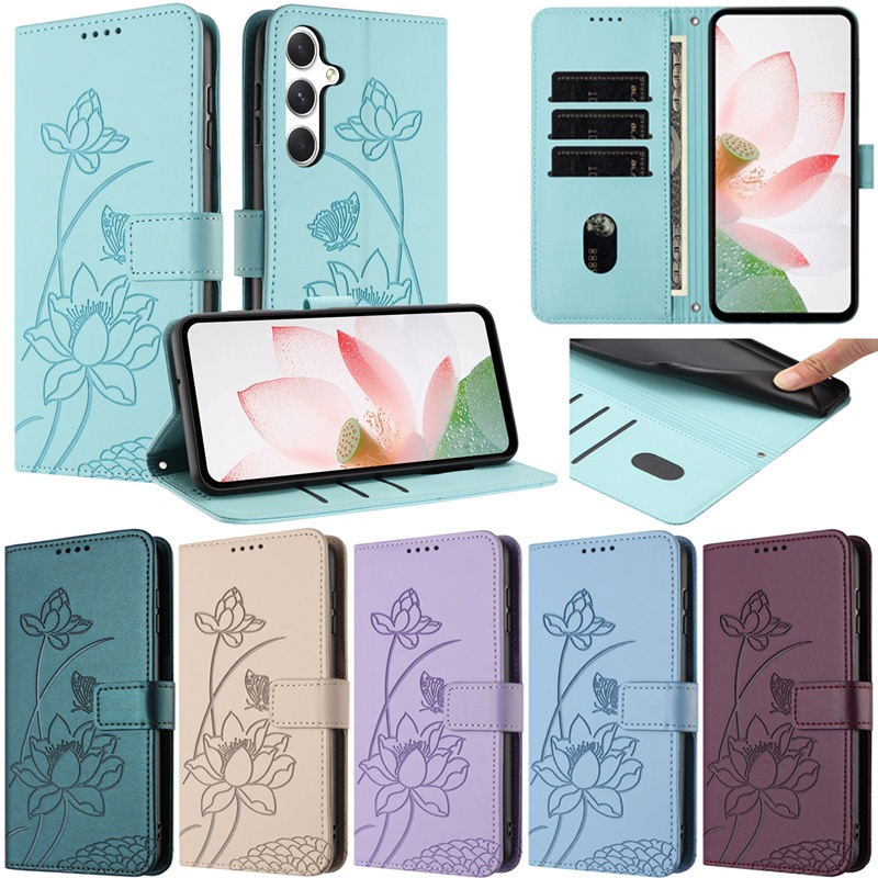 Deluxe สําหรับ Samsung Galaxy S26 Ultra A57 A37 A36 A56 A16 A17 A26 A07 A06 S25 FE A05S A55 A35 A15 A25 S26 Plus S25 Edge Retro กระเป๋าสตางค์หนังขาตั้งป้องกัน