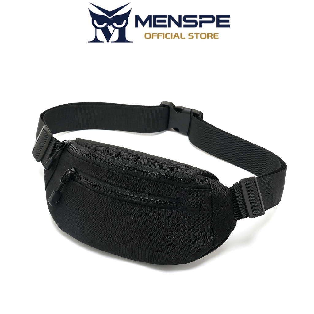 MENSPE กระเป๋าคาดหน้าอกผู้ชาย Unisex แฟชั่นลําลองน้ําหนักเบากันน้ํา Jogging กระเป๋าคาดเอวสําหรับออกกําลังกายกีฬากลางแจ้ง