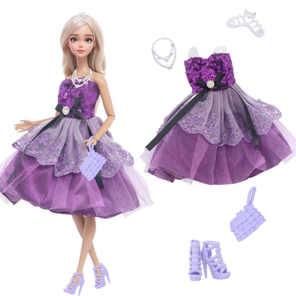 1เซ็ต11.5นิ้วตุ๊กตาเสื้อผ้าและอุปกรณ์,แฟชั่นที่สง่างามชุดกางเกงสาวพรรคกระเป๋ารองเท้าชุดที่มีอุปกรณ์เสื้อผ้าสําหรับ1/6ตุ๊กตาของเล่น(เลขที่ ตุ๊กตา) - รูปที่ 2