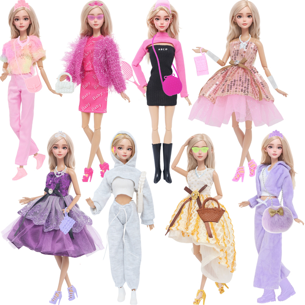 1เซ็ต11.5นิ้วตุ๊กตาเสื้อผ้าและอุปกรณ์,แฟชั่นที่สง่างามชุดกางเกงสาวพรรคกระเป๋ารองเท้าชุดที่มีอุปกรณ์เสื้อผ้าสําหรับ1/6ตุ๊กตาของเล่น(เลขที่ ตุ๊กตา)