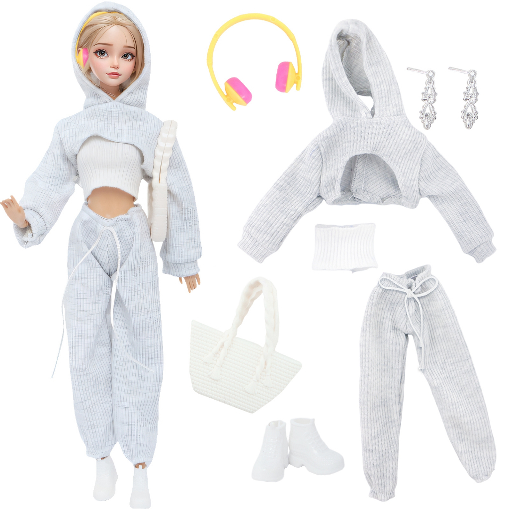 1เซ็ต11.5นิ้วตุ๊กตาเสื้อผ้าและอุปกรณ์,แฟชั่นที่สง่างามชุดกางเกงสาวพรรคกระเป๋ารองเท้าชุดที่มีอุปกรณ์เสื้อผ้าสําหรับ1/6ตุ๊กตาของเล่น(เลขที่ ตุ๊กตา) - รูปที่ 4