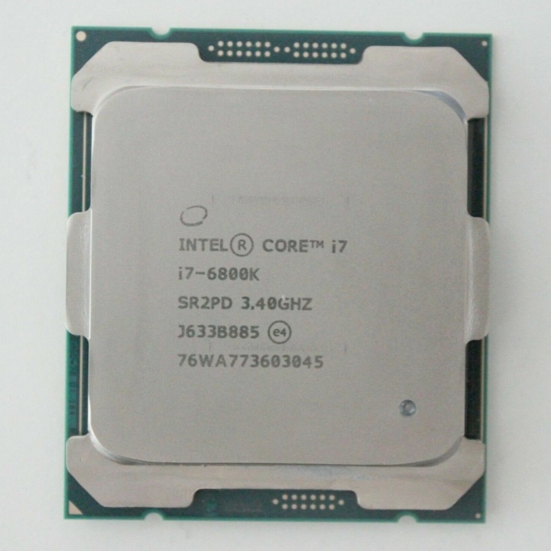I7 6800K X99 เซิร์ฟเวอร์ CPU 3.40GHz 6 แกน 12 ด้าย 140W 15MB LGA2011 Intel Core X-Series โปรเซสเซอร์
