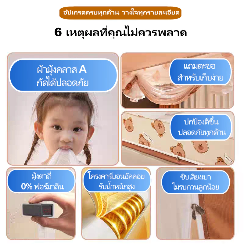 มุ้งเต็นท์ YANYANGTIAN มุ้งกันยุง 4/5/6/6.6/10ฟุต thumbnail 6