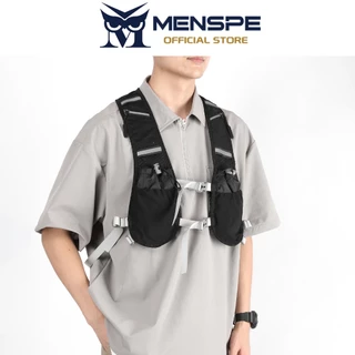 MENSPE กีฬากลางแจ้งกระเป๋าเสื้อกั๊ก Unisex Anti Splash กันน้ํามัลติฟังก์ชั่น Breathable เดินป่าขี่กระเป๋าเป้สะพายหลัง