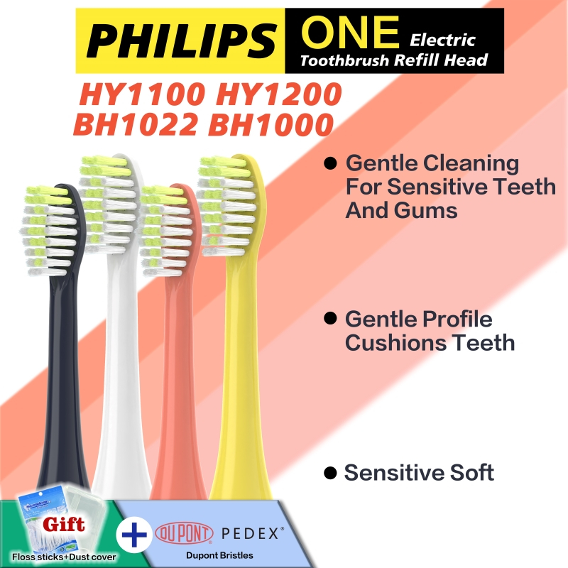 หัวแปรงสีฟันทดแทนสําหรับ Philips เข้ากันได้กับ ONE HY1100 HY1200 BH1022 BH1000 แพ็ค 4 ชิ้น